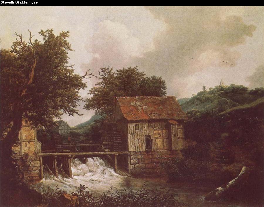 Jacob van Ruisdael Two Watemills and an Open Sluice near Singraven